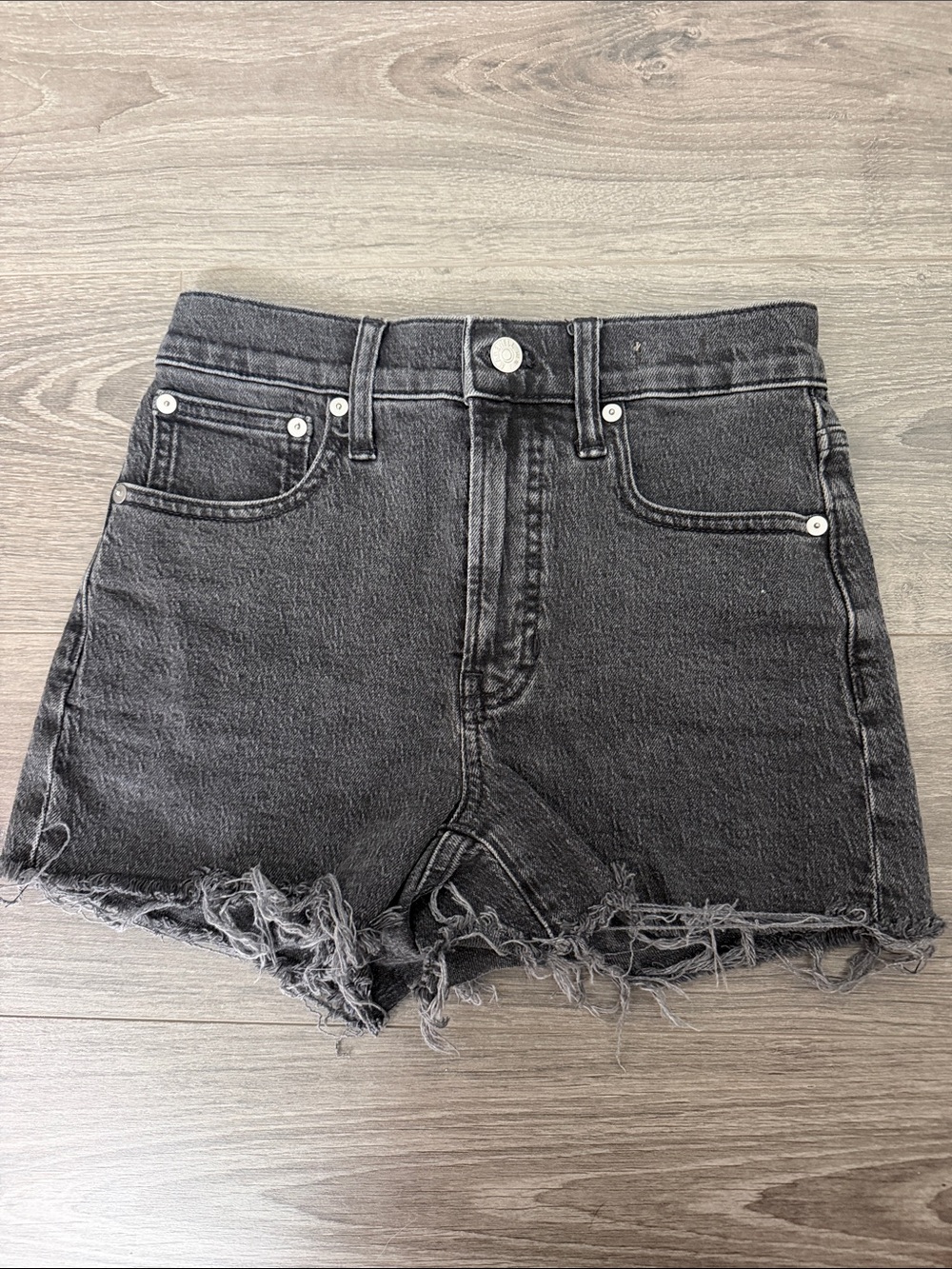 Madewell Black Denim Shorts